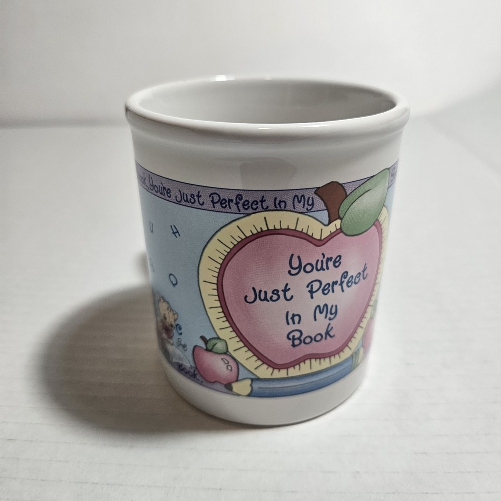 Precious Moments 1997 You're Perfect my Book Teacher Coffee Tea Mug Enesco vtg - Picture 9 of 14